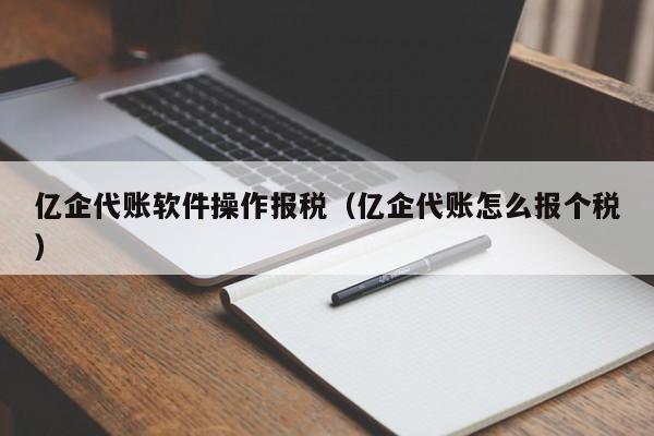 亿企代账软件操作报税（亿企代账怎么报个税）