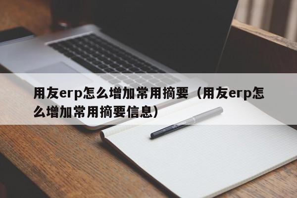 用友erp怎么增加常用摘要（用友erp怎么增加常用摘要信息）